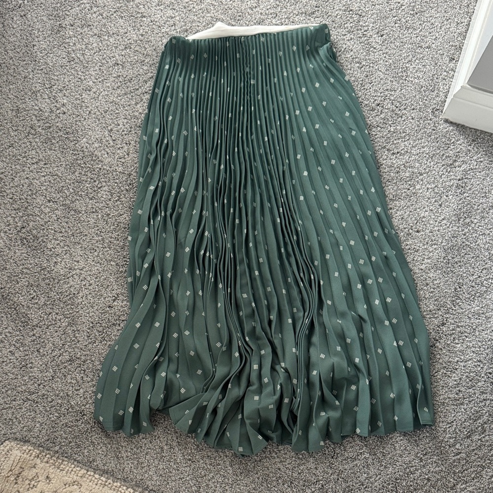 Ces Femme Teal Polka Dot Midi Skirt